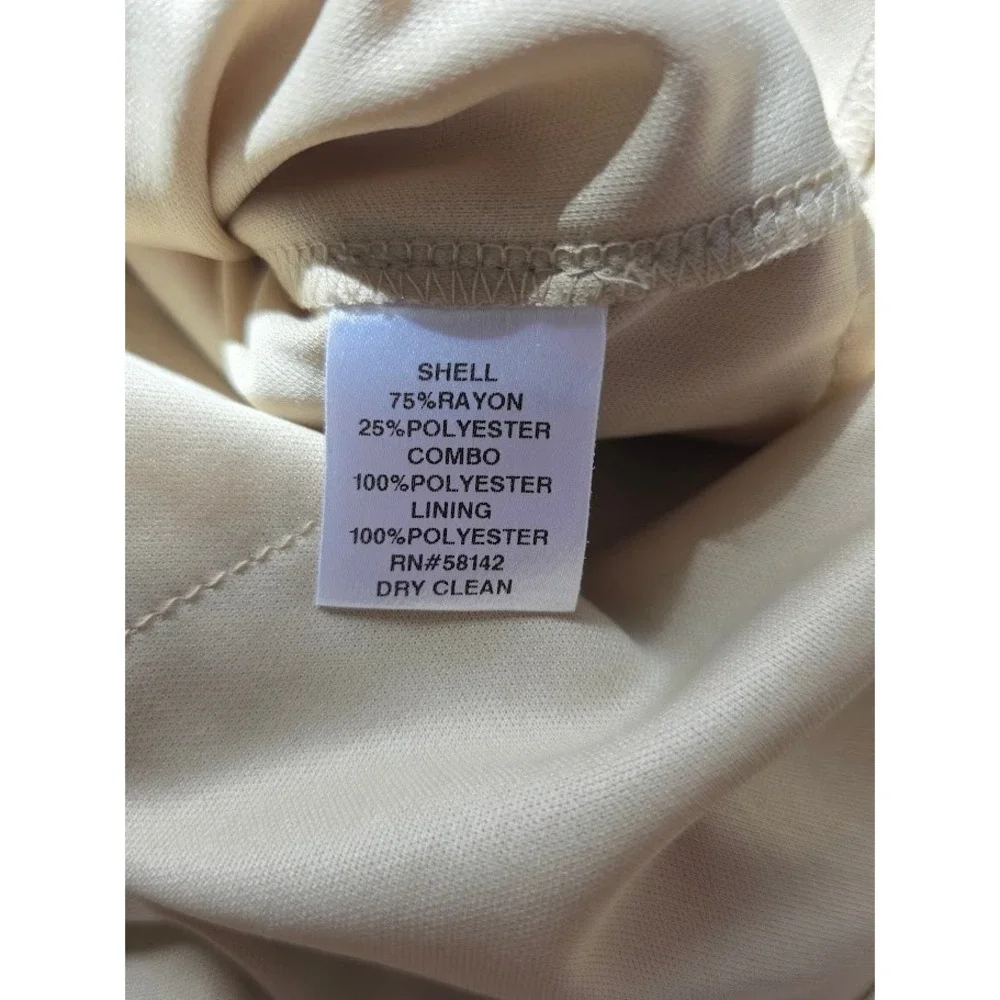 London Times Tiered Dress Women‎ 12 Champagne Gold Shimmer Ruffle Wedding Guest